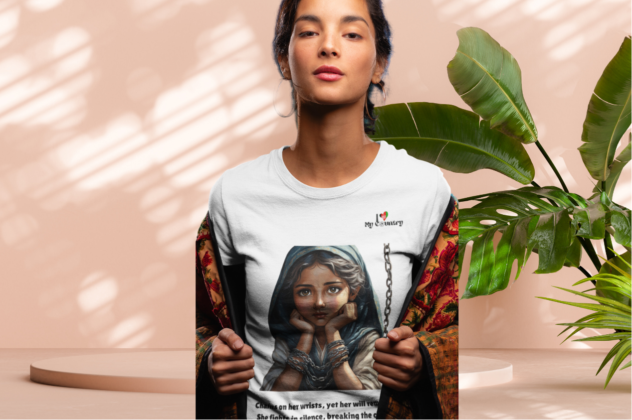 Afghan Girl T-Shirt – Breaking the Chains - Unisex