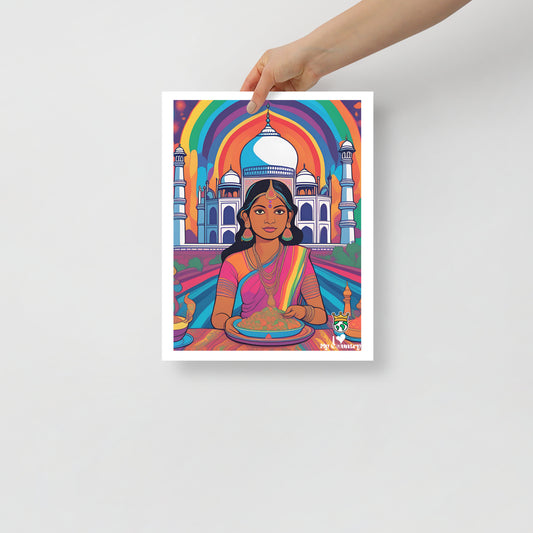 iLoveMyCountry Indian Girl Poster – Cultural Splendor