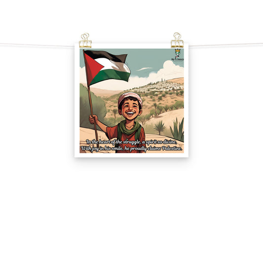 iLoveMyCountry Palestinian Boy Poster – Spirit of Resilience