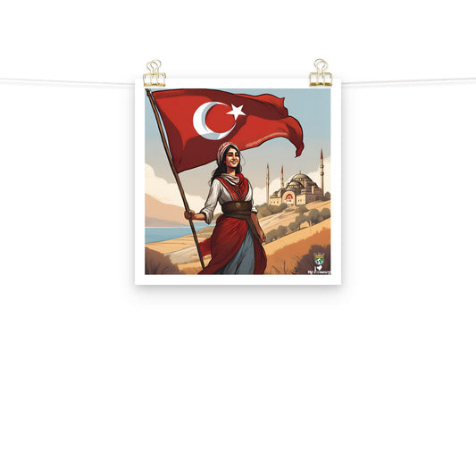 iLoveMyCountry Turkish Girl Poster – A Celebration of Culture