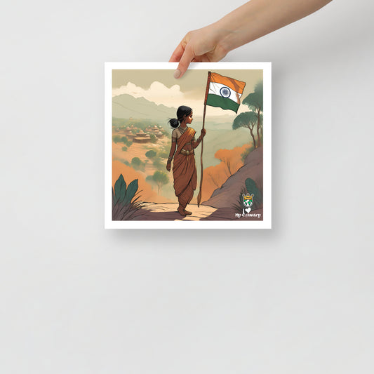 iLoveMyCountry Indian Girl Poster – Spirit of the Land