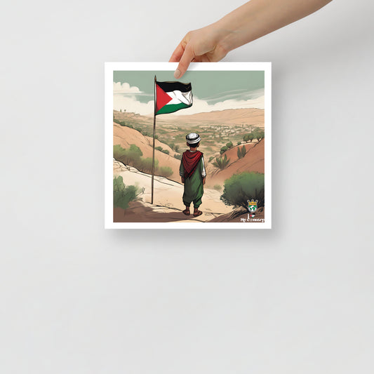 iLoveMyCountry Palestinian Boy Poster – Pride of the Homeland