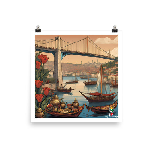 Istanbul Bridge of Cultures Poster – Unity of Two Worlds