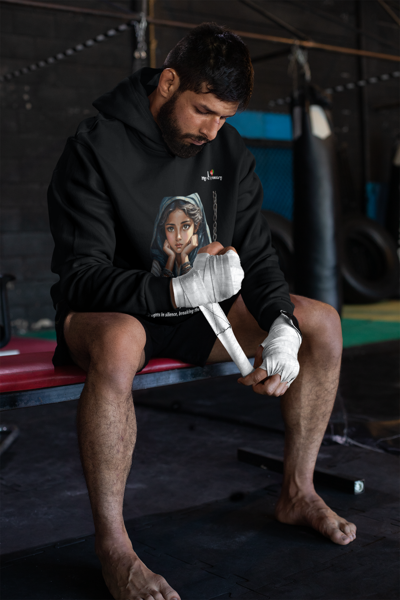 Breaking the Chains - Afghan Design Hoodie With Embroidery - Unisex