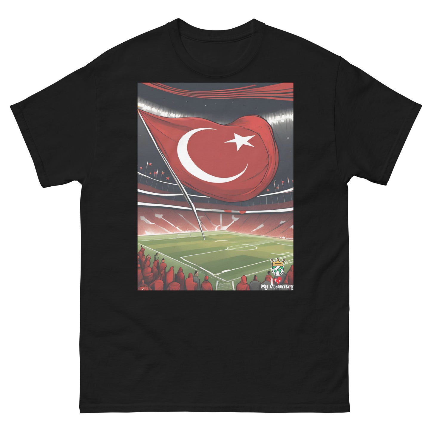 The Crescent and Star on the Pitch T-Shirt – Celebrate Turkey’s Football Passion