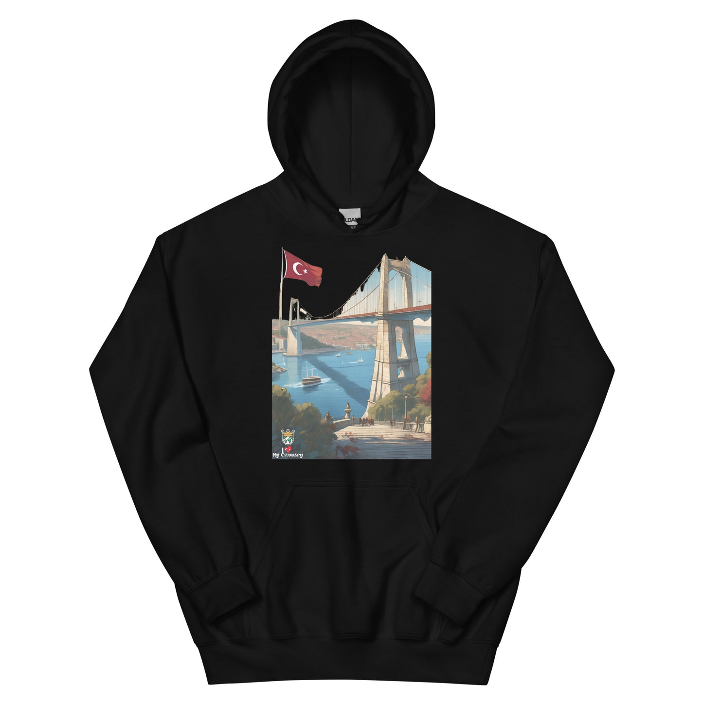 Istanbul Bridge of Cultures Hoodie – Connecting Continents, Wrapped in Comfort