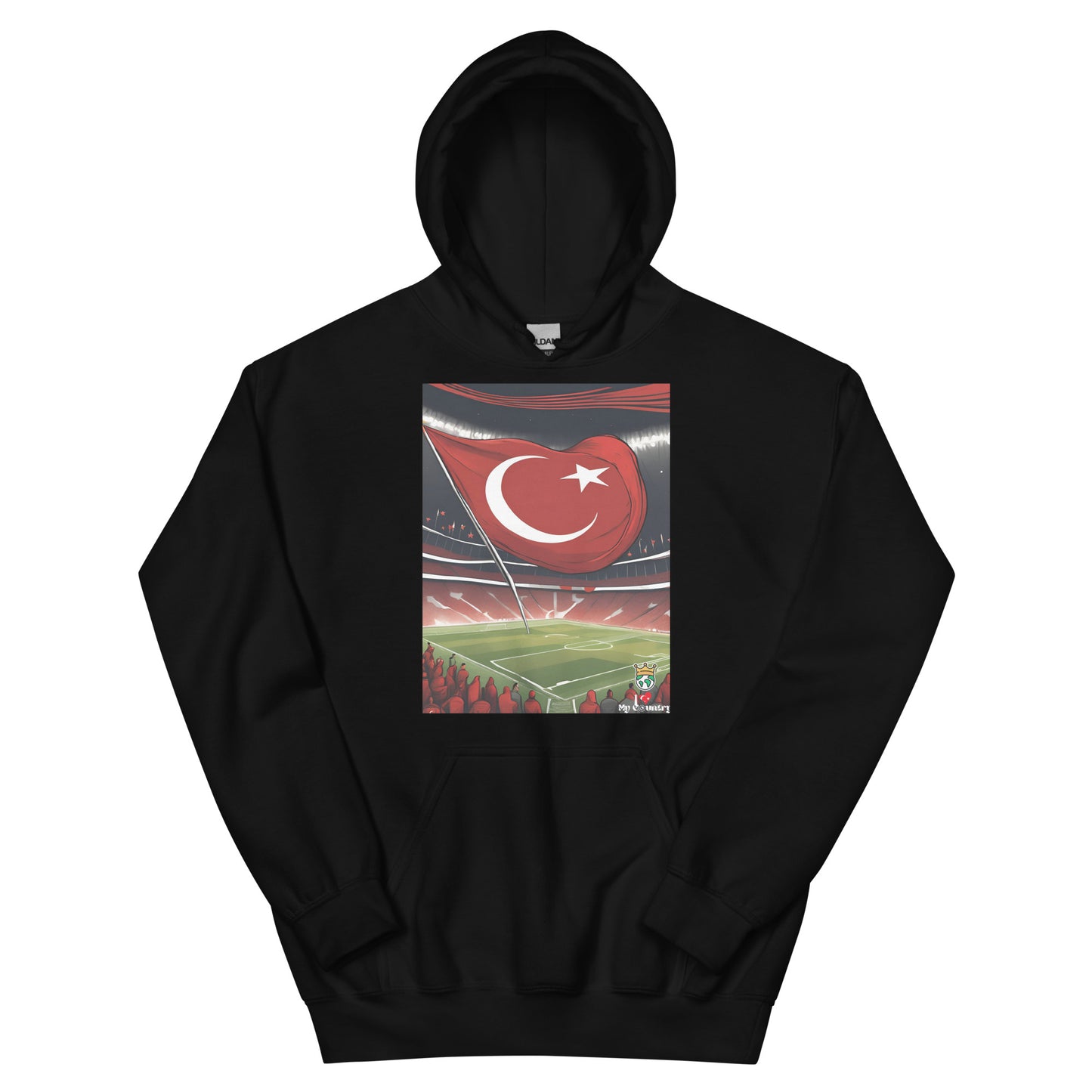 The Crescent and Star on the Pitch Hoodie – Embrace Turkey's Football Spirit