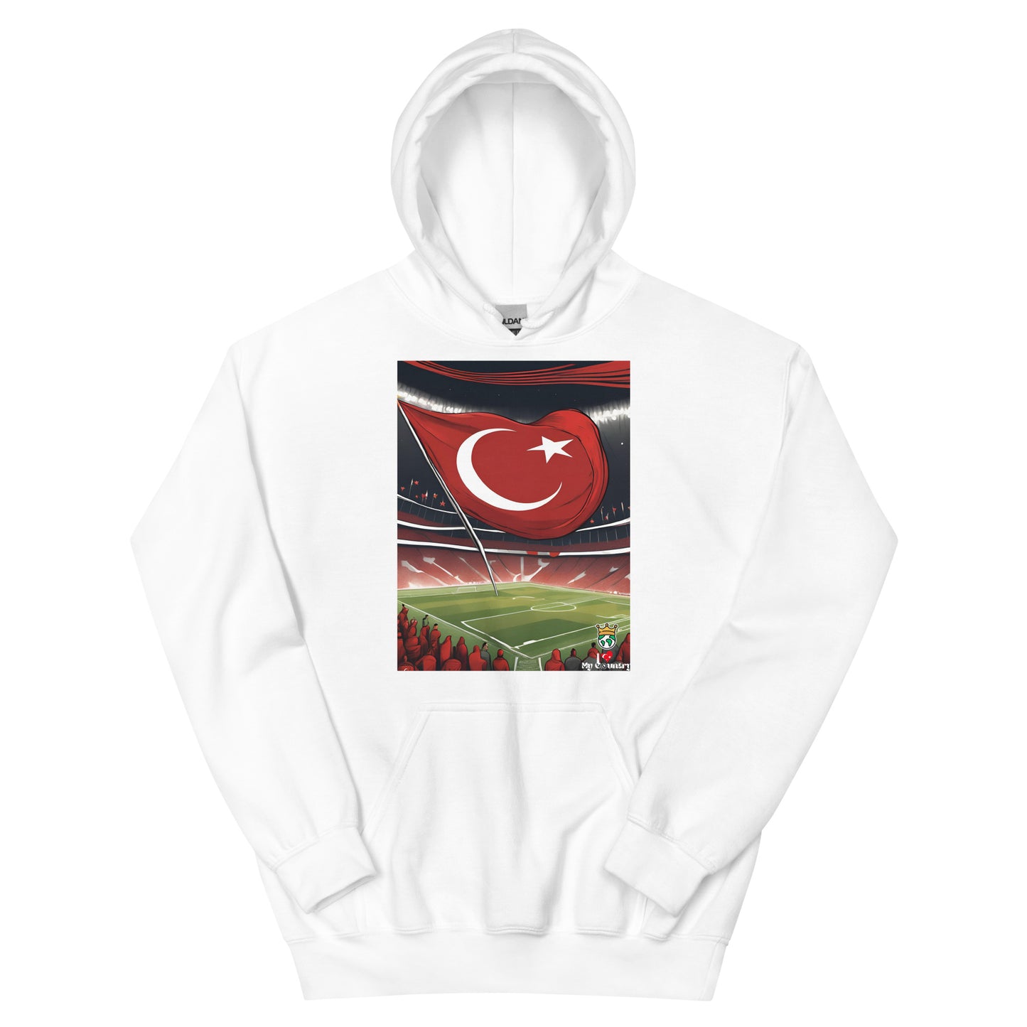 The Crescent and Star on the Pitch Hoodie – Embrace Turkey's Football Spirit