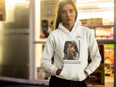 Breaking the Chains - Afghan Design Hoodie With Embroidery - Unisex